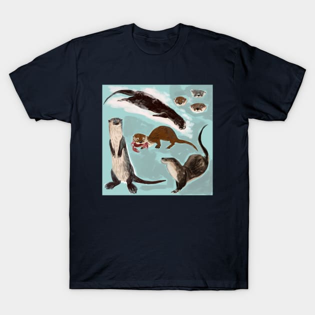 New World otters Poster T-Shirt by belettelepink